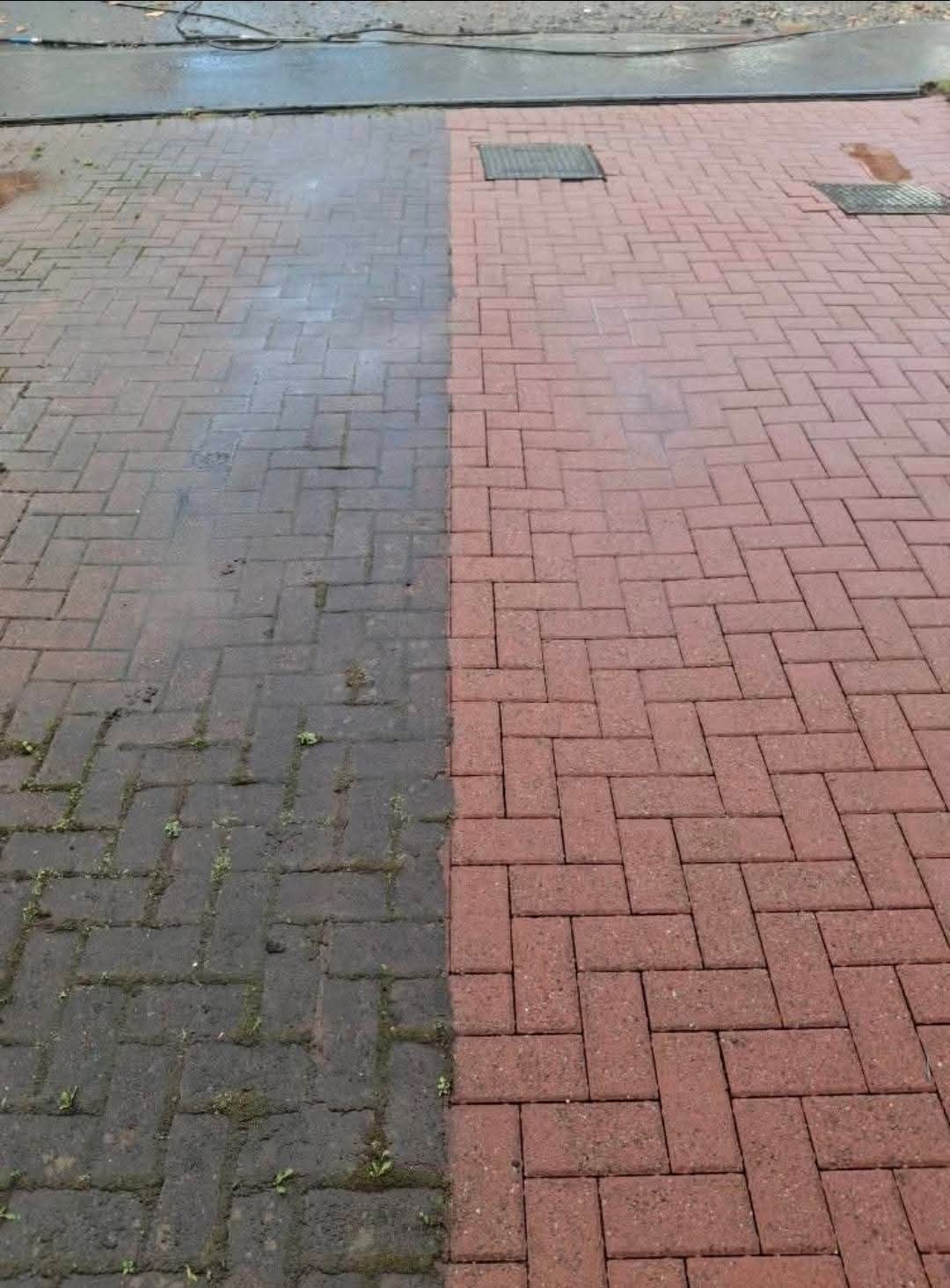 Pressure washing results by K2 Pressure