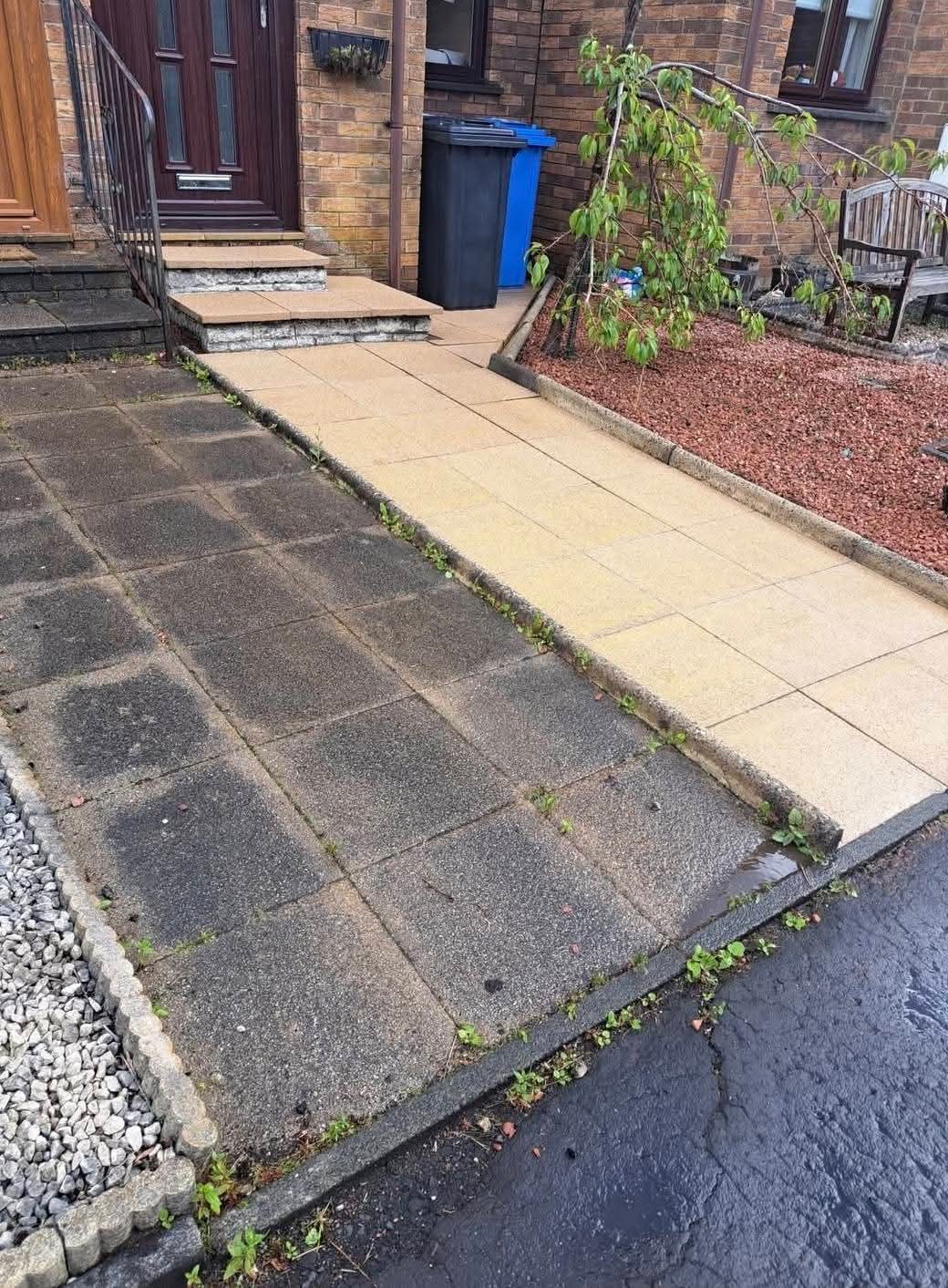 Pressure washing results by K2 Pressure