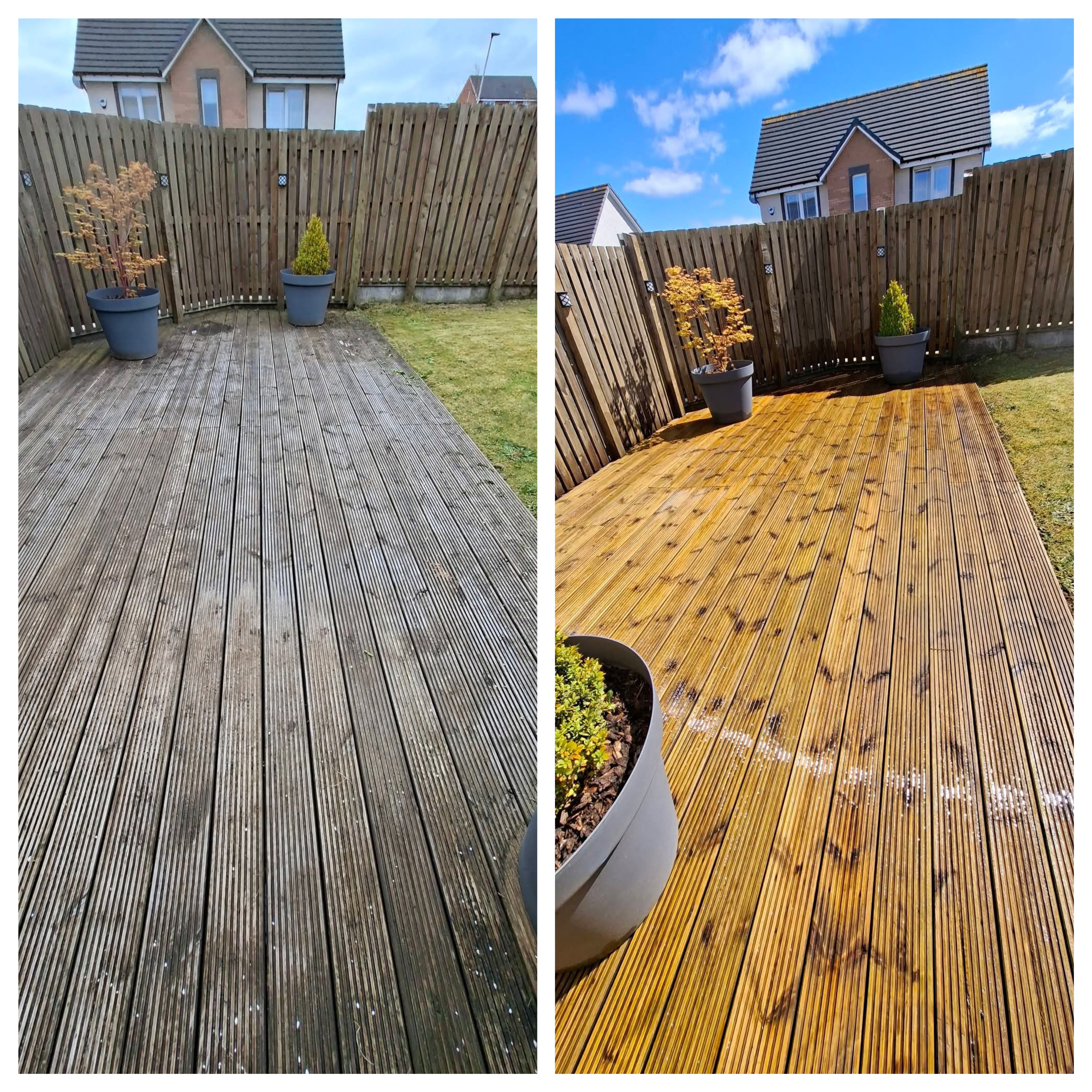 Pressure washing results by K2 Pressure