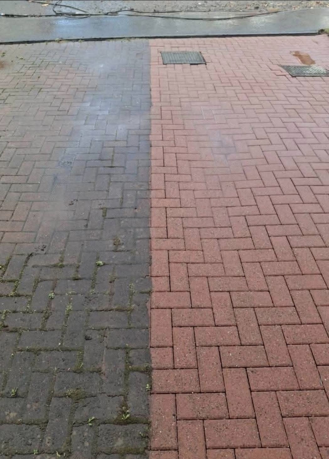 Pressure washing results by K2 Pressure