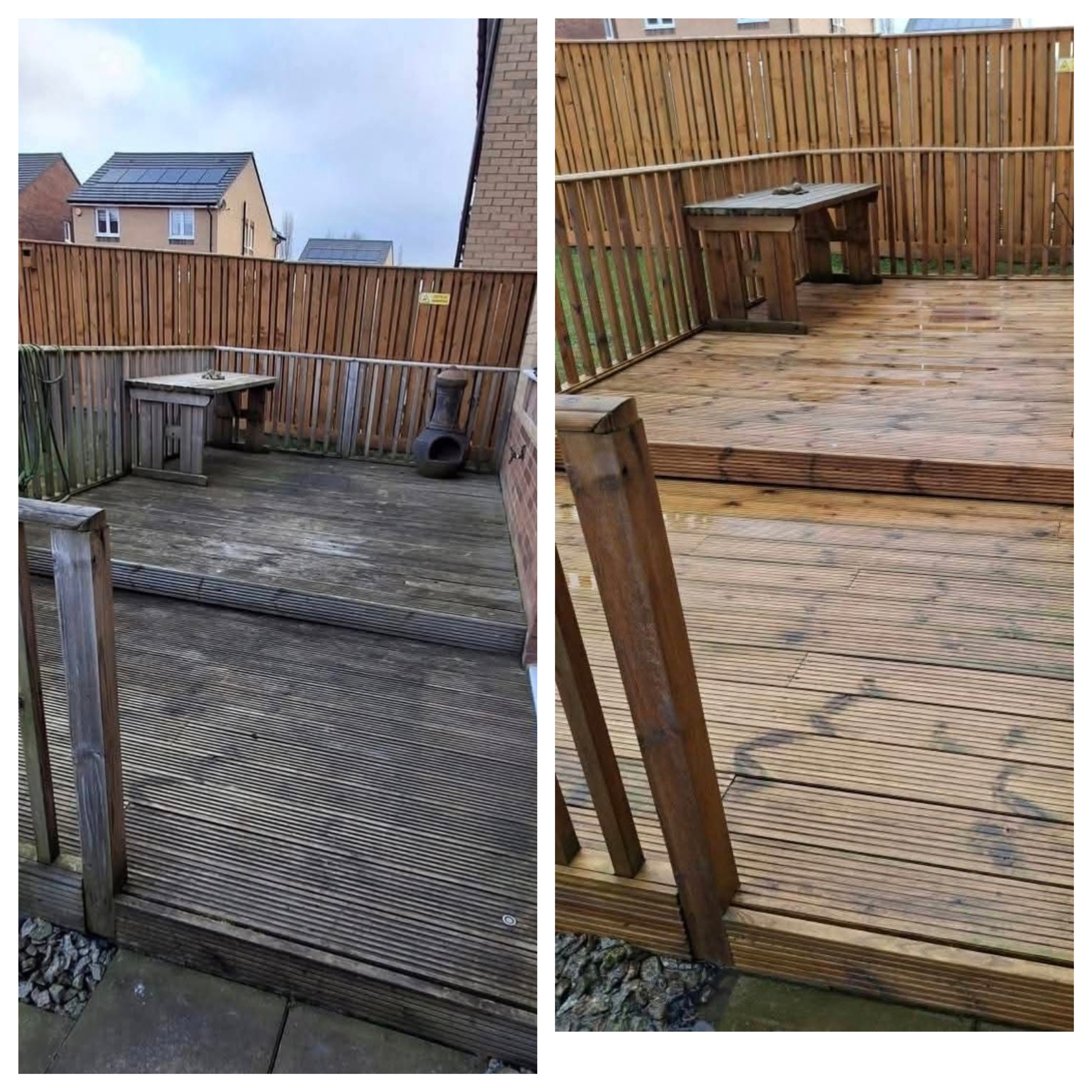 Pressure washing results by K2 Pressure