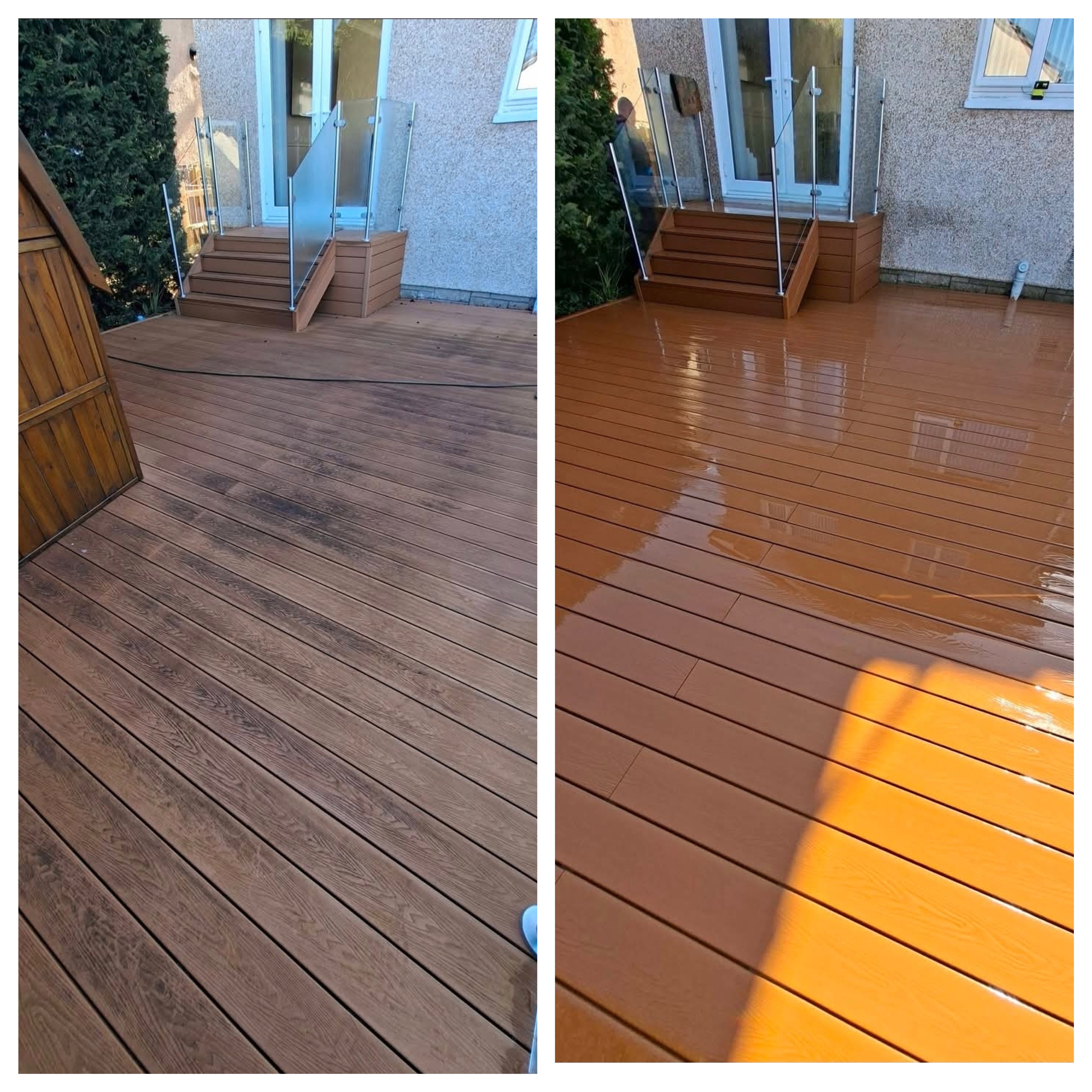 Pressure washing results by K2 Pressure