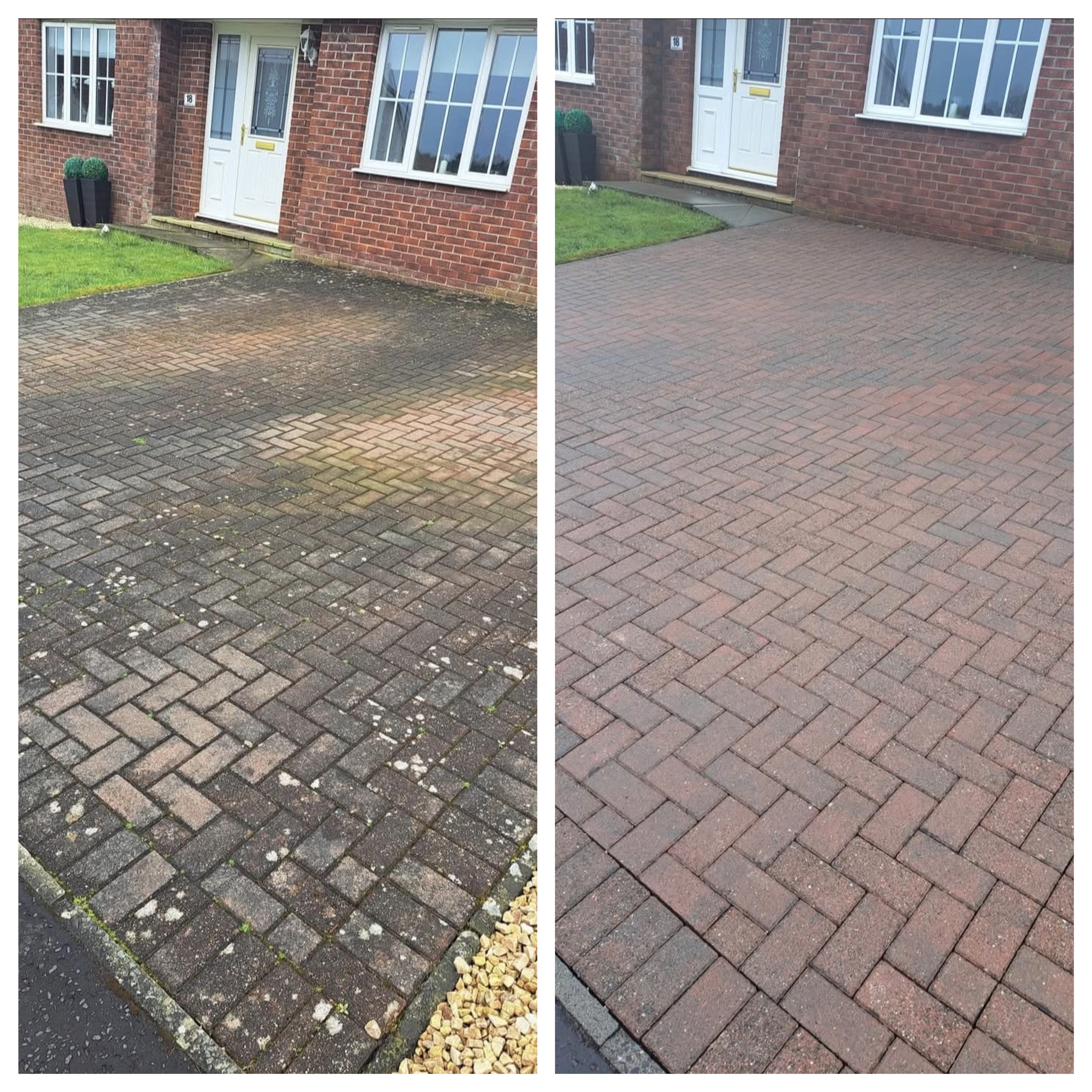 Pressure washing results by K2 Pressure