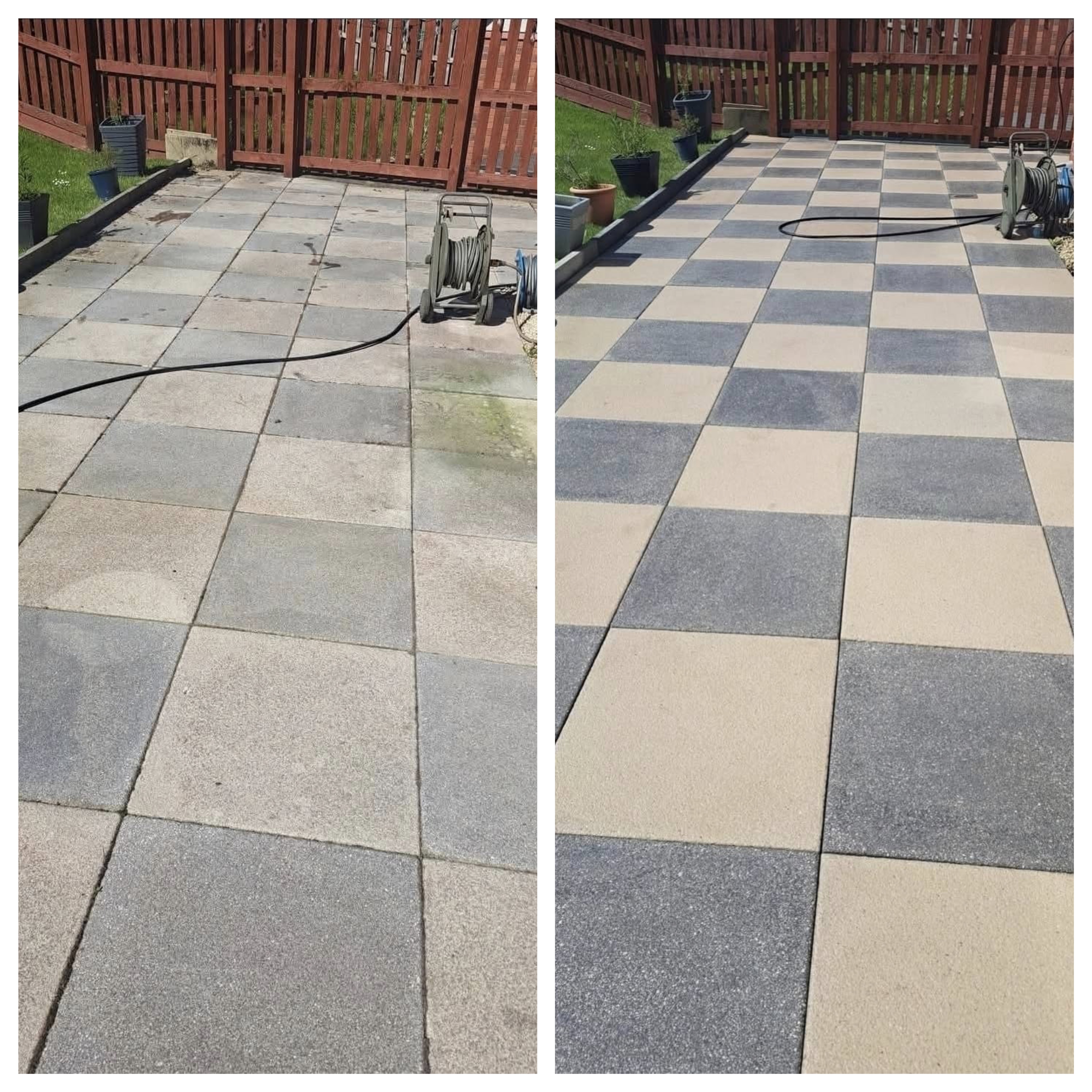 Pressure washing results by K2 Pressure