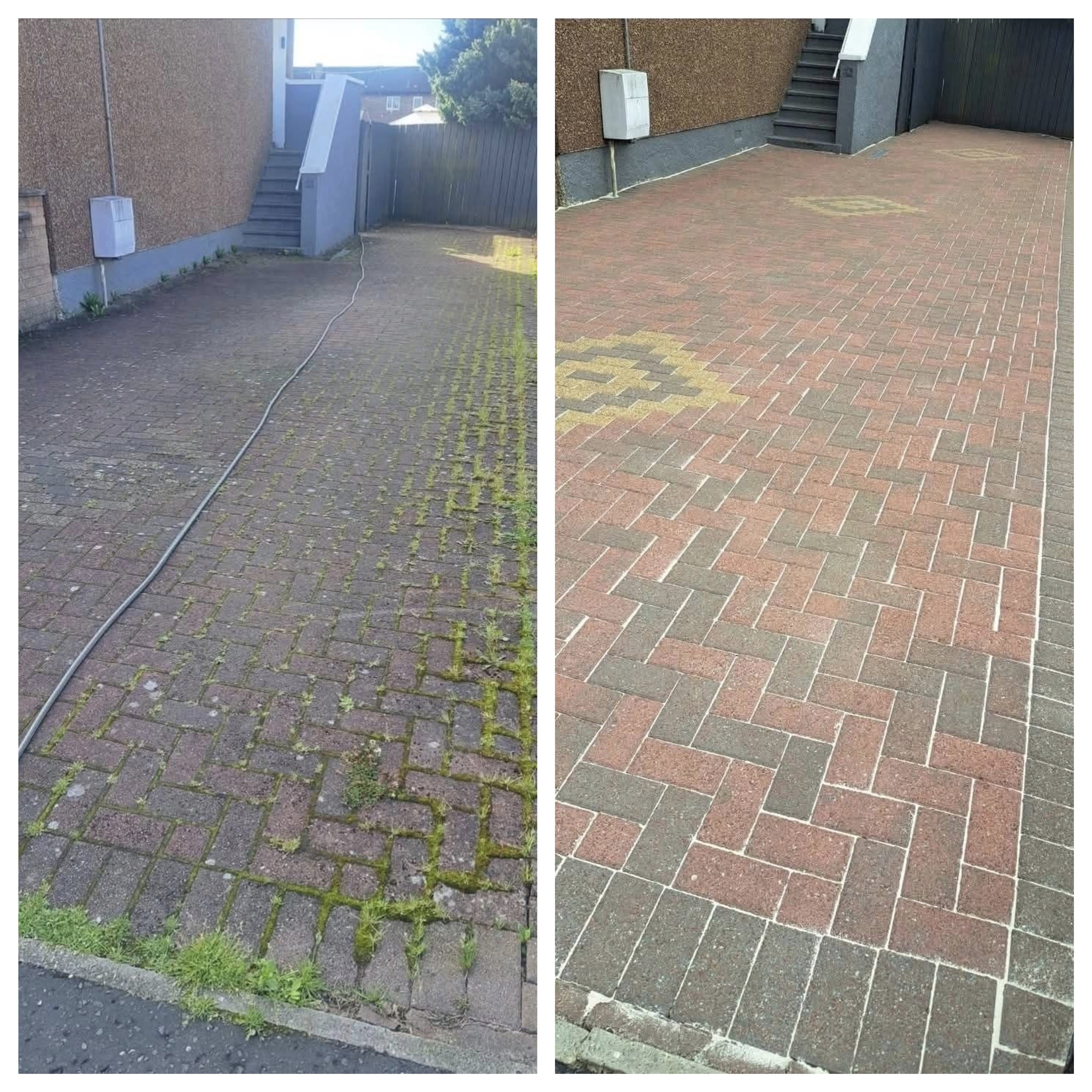 Pressure washing results by K2 Pressure