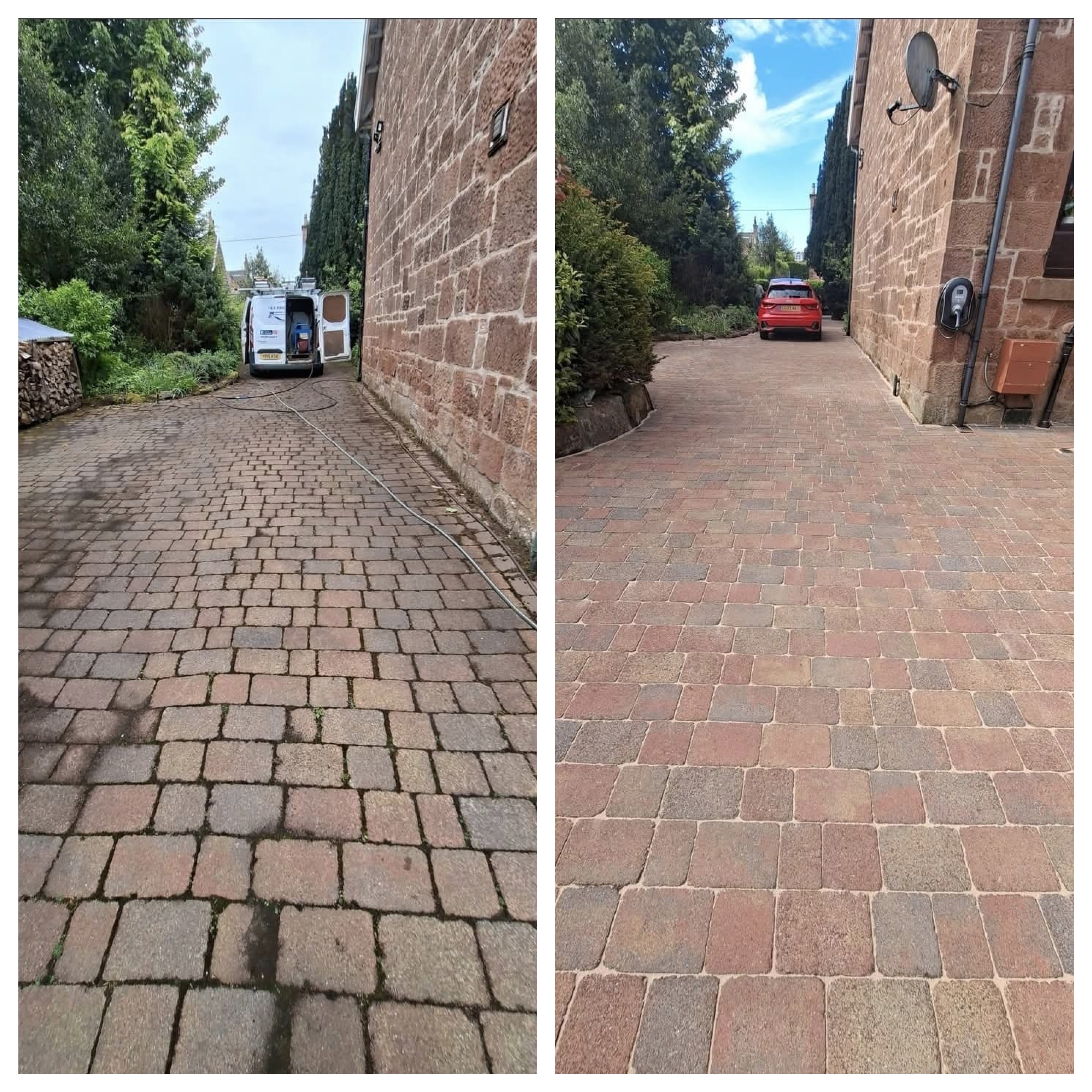 Pressure washing results by K2 Pressure