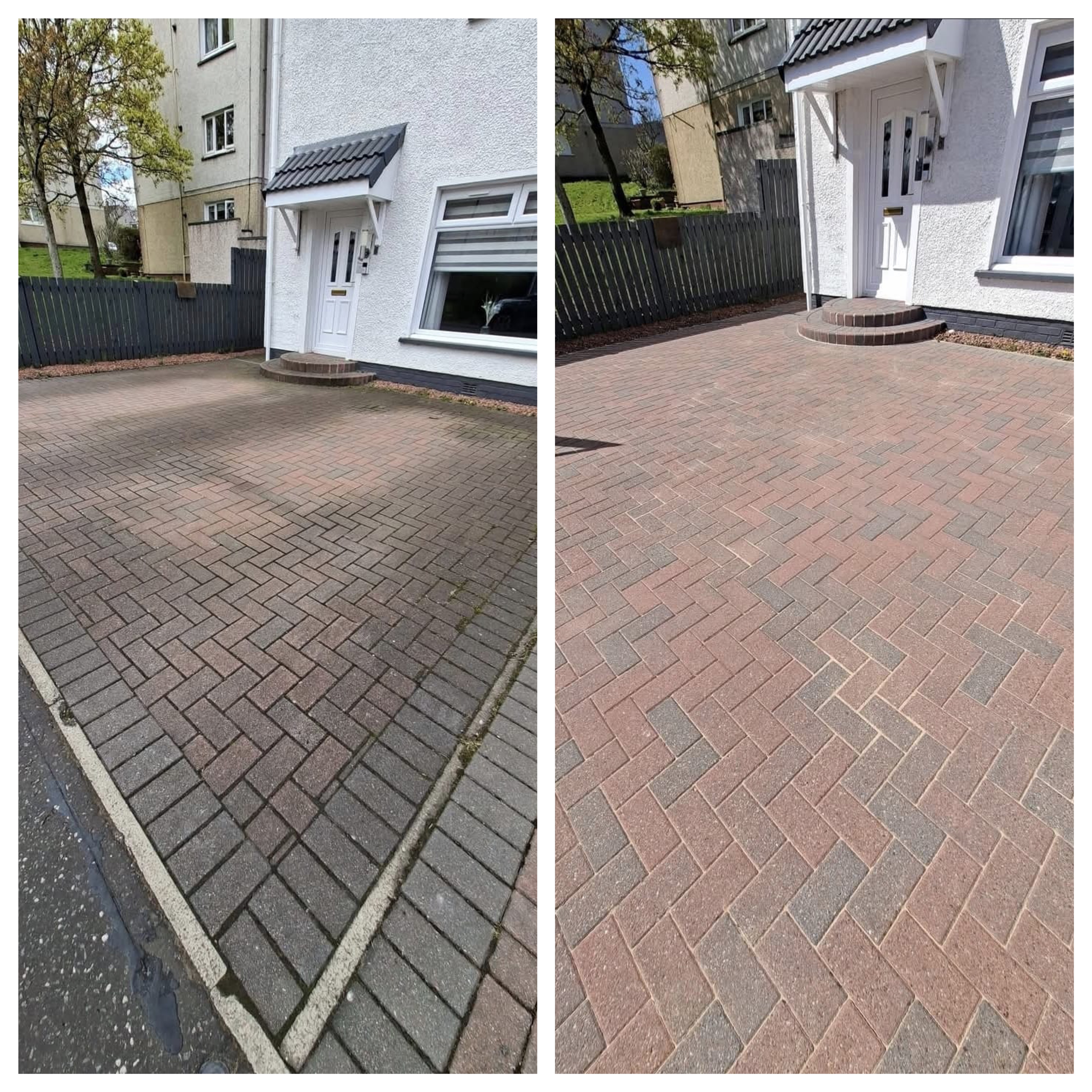 Pressure washing results by K2 Pressure