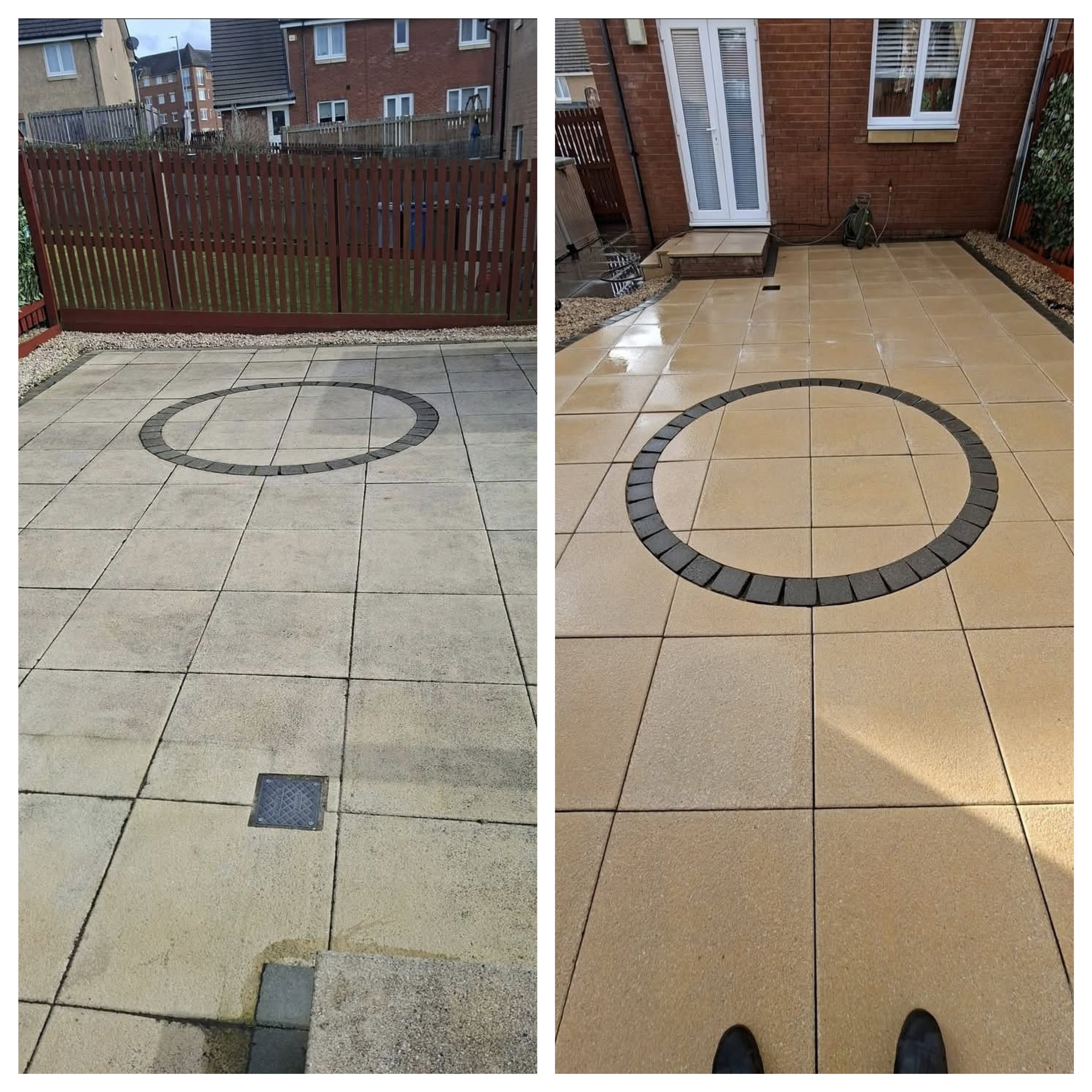 Pressure washing results by K2 Pressure