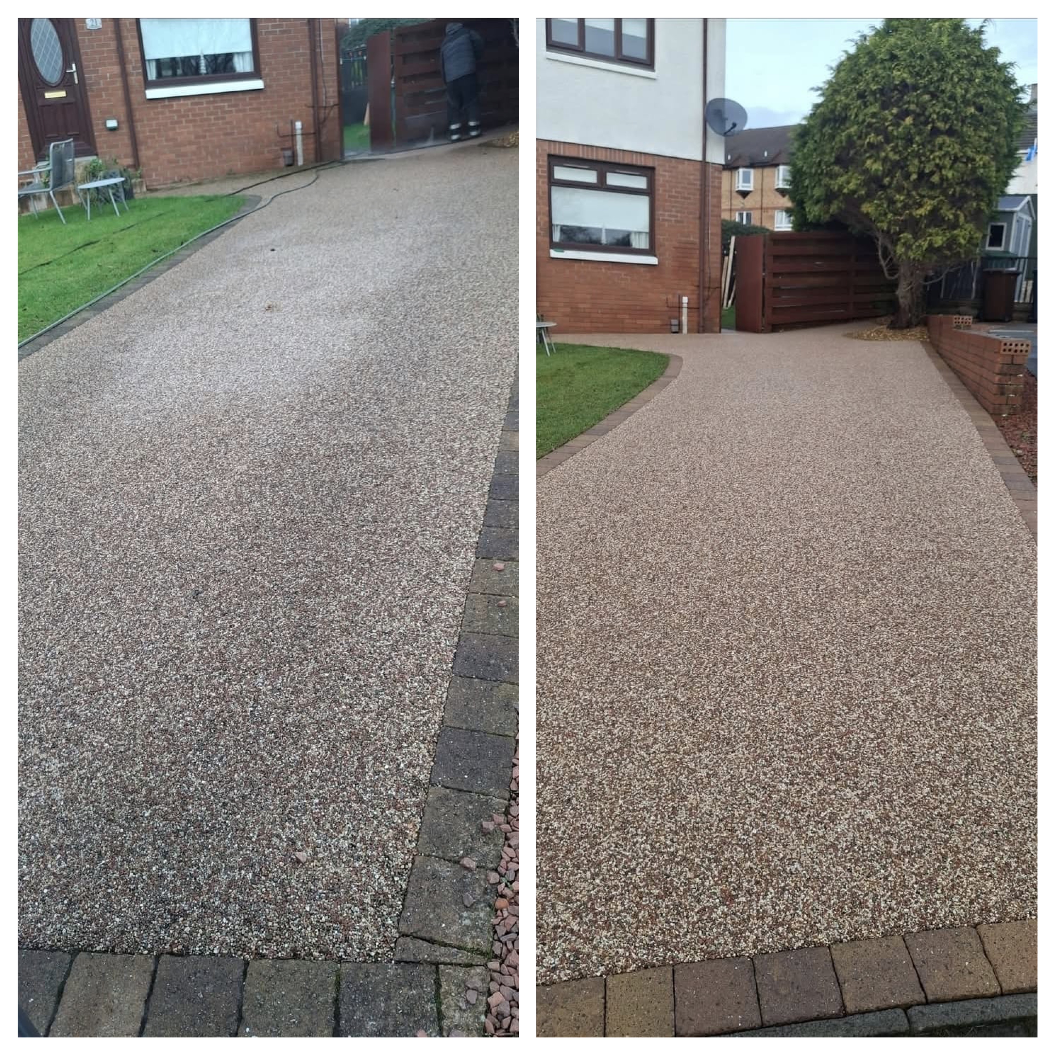 Pressure washing results by K2 Pressure