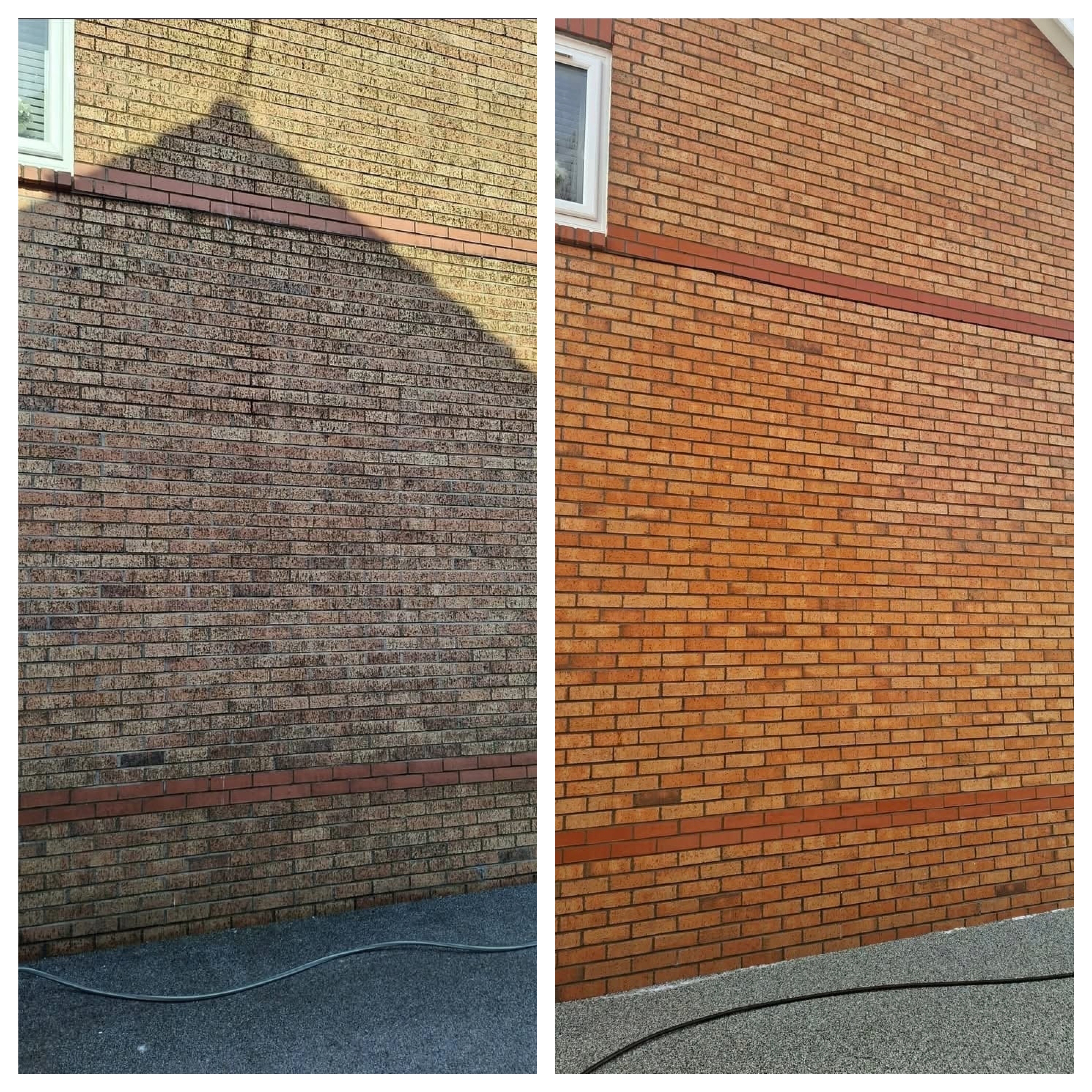 Soft washing results by K2 Pressure