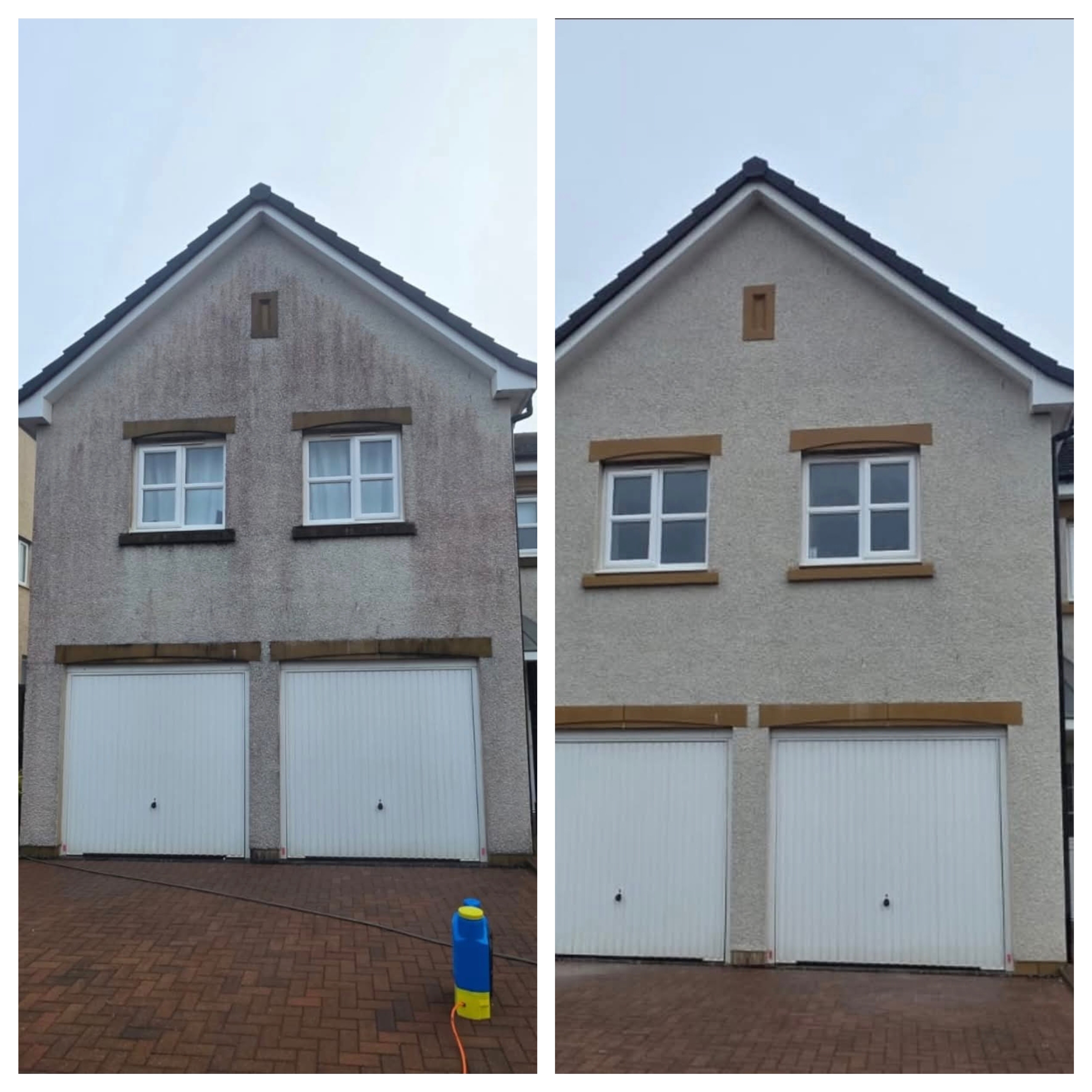 Soft washing results by K2 Pressure
